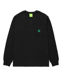 ☆HUF（ハフ）☆PEAK PATCH L/S/POCKET TEE(長袖シャツ） HUF（ハフ）の「GREEN BUDDY LS POCKET TEE / HUF ポケット