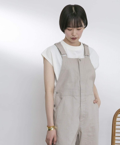 UR Lab.（アーバンリサーチラボ）の「『UR TECH ひやサラクール』フレンチスリーブタックTシャツ（Tシャツ/カットソー・レディース・ブラック/ベージュ系その他/イエロー系その他/グリーン/オフホワイト/スミクロ・FREE）」の9枚目の写真