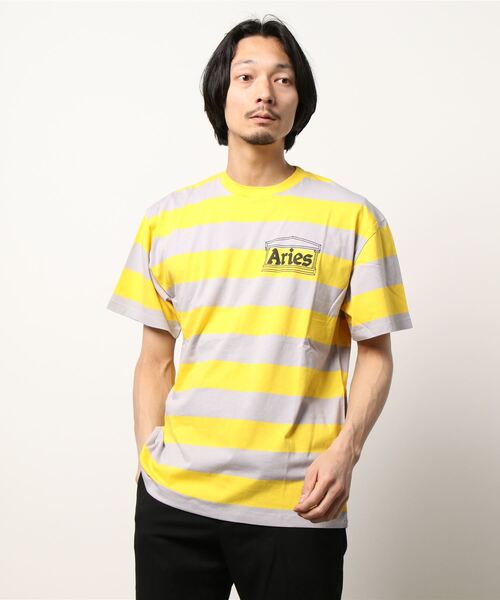 ＜ARIES＞アリーズSTRIPED LONG SLEEVE TEE/Tシャツ ARIES＞アリーズSTRIPED LONG SLEEVE TEE/Tシャツ