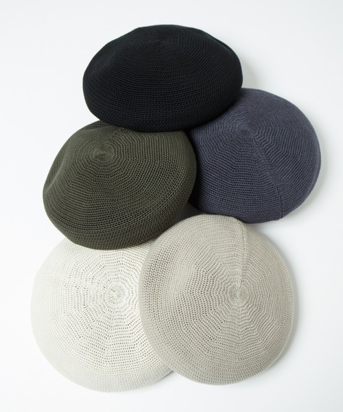 【セール】Crochet Style Knit Beret / クロシェットスタイルニットベレー（ハンチング/ベレー帽）｜RACAL（ラカル）