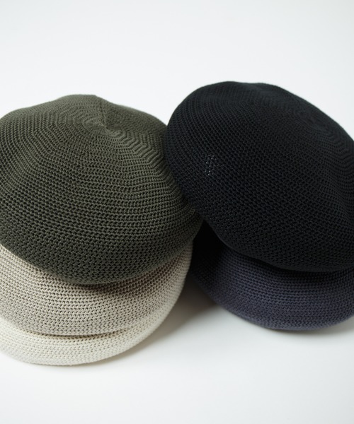 【セール】Crochet Style Knit Beret / クロシェットスタイルニットベレー（ハンチング/ベレー帽）｜RACAL（ラカル）