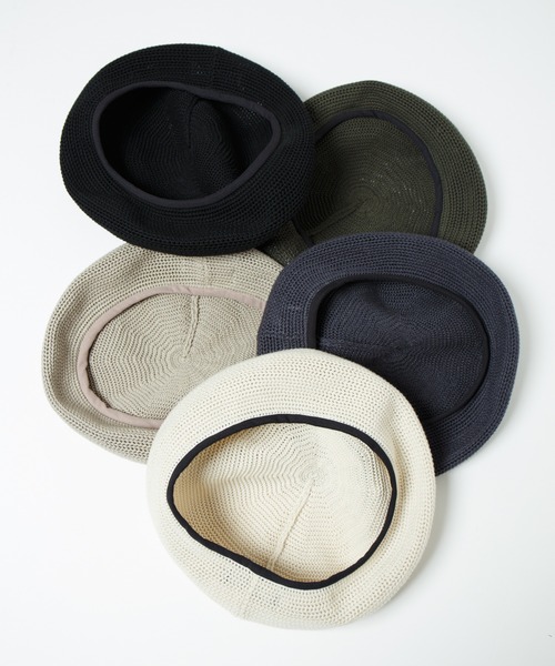 【セール】Crochet Style Knit Beret / クロシェットスタイルニットベレー（ハンチング/ベレー帽）｜RACAL（ラカル）