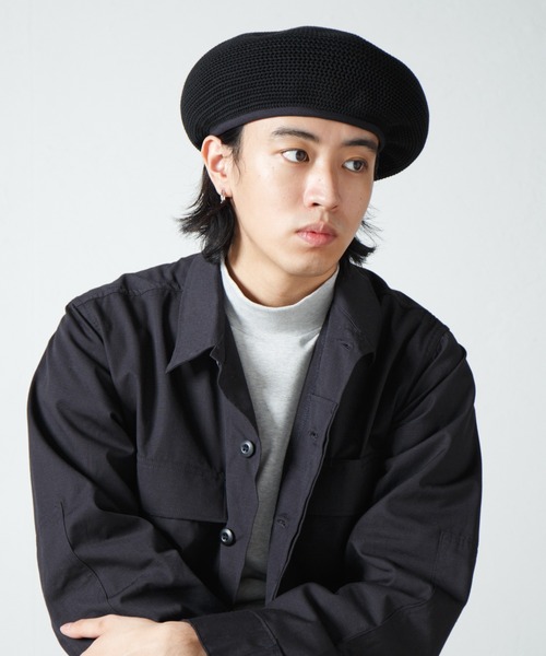 【セール】Crochet Style Knit Beret / クロシェットスタイルニットベレー（ハンチング/ベレー帽）｜RACAL（ラカル）