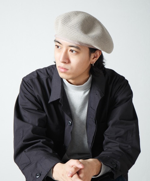 【セール】Crochet Style Knit Beret / クロシェットスタイルニットベレー（ハンチング/ベレー帽）｜RACAL（ラカル）