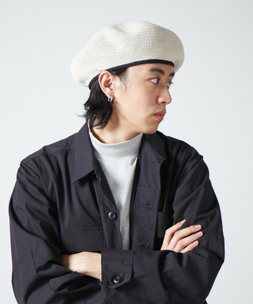 【セール】Crochet Style Knit Beret / クロシェットスタイルニットベレー（ハンチング/ベレー帽）｜RACAL（ラカル）