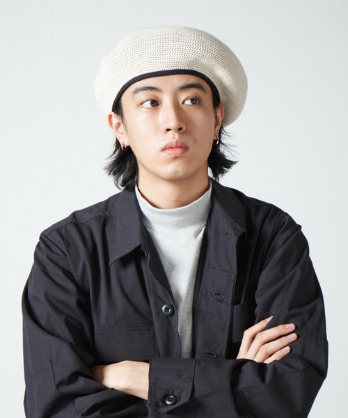 【セール】Crochet Style Knit Beret / クロシェットスタイルニットベレー（ハンチング/ベレー帽）｜RACAL（ラカル）