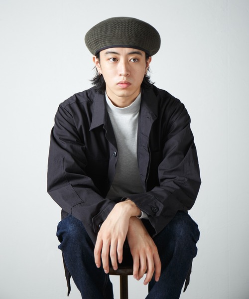 【セール】Crochet Style Knit Beret / クロシェットスタイルニットベレー（ハンチング/ベレー帽）｜RACAL（ラカル）
