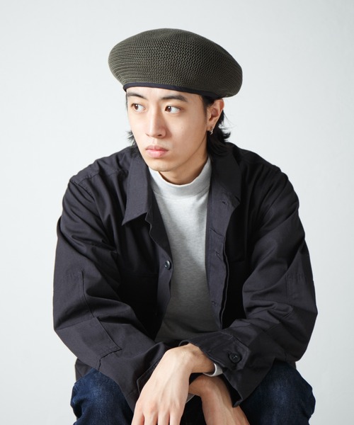 【セール】Crochet Style Knit Beret / クロシェットスタイルニットベレー（ハンチング/ベレー帽）｜RACAL（ラカル）
