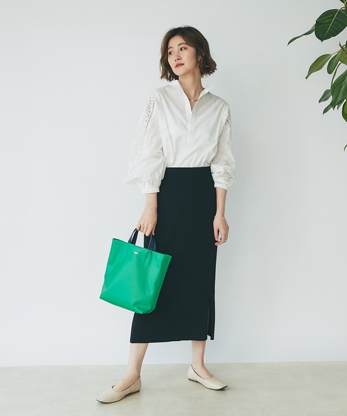 un dix cors（アンディコール）の「主役トップス　袖刺繍ボリュームスリーブブラウス（シャツ/ブラウス・レディース・ホワイト/ブラック・FREE）」の9枚目の写真