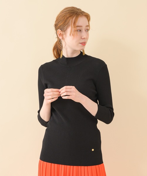 Dignite collier（ディニテコリエ）の「Dignite collier パールリブプルオーバー（Tシャツ/カットソー・レディース・ホワイト/ブラック/ブルー・FREE）」の4枚目の写真