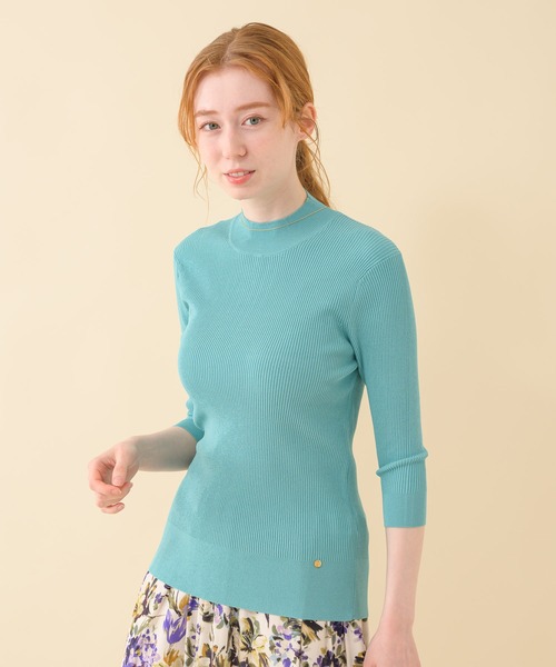 Dignite collier（ディニテコリエ）の「Dignite collier パールリブプルオーバー（Tシャツ/カットソー・レディース・ホワイト/ブラック/ブルー・FREE）」の14枚目の写真