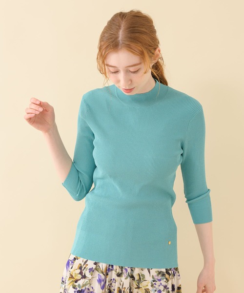 Dignite collier（ディニテコリエ）の「Dignite collier パールリブプルオーバー（Tシャツ/カットソー・レディース・ホワイト/ブラック/ブルー・FREE）」の5枚目の写真