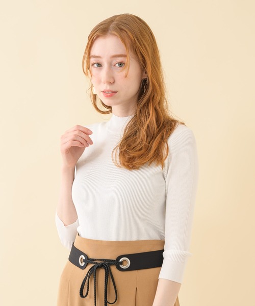 Dignite collier（ディニテコリエ）の「Dignite collier パールリブプルオーバー（Tシャツ/カットソー・レディース・ホワイト/ブラック/ブルー・FREE）」の11枚目の写真