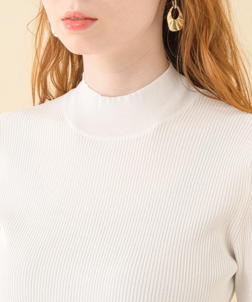 Dignite collier（ディニテコリエ）の「Dignite collier パールリブプルオーバー（Tシャツ/カットソー・レディース・ホワイト/ブラック/ブルー・FREE）」の7枚目の写真