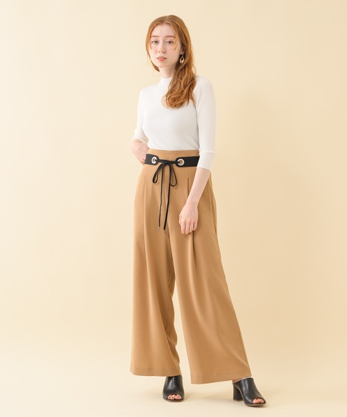 Dignite collier（ディニテコリエ）の「Dignite collier パールリブプルオーバー（Tシャツ/カットソー・レディース・ホワイト/ブラック/ブルー・FREE）」の10枚目の写真
