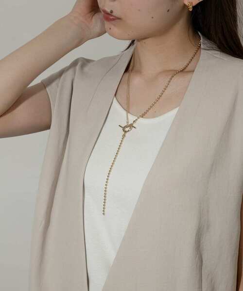 SMELLY（スメリー）の「ボールチェーンコンビネックレス（ネックレス・レディース・ゴールド・-）」の2枚目の写真