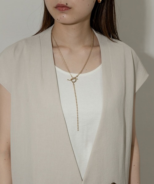 SMELLY（スメリー）の「ボールチェーンコンビネックレス（ネックレス・レディース・ゴールド・-）」の5枚目の写真