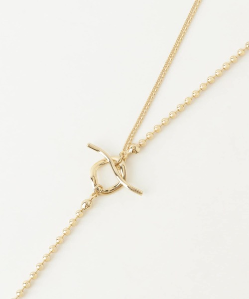SMELLY（スメリー）の「ボールチェーンコンビネックレス（ネックレス・レディース・ゴールド・-）」の3枚目の写真