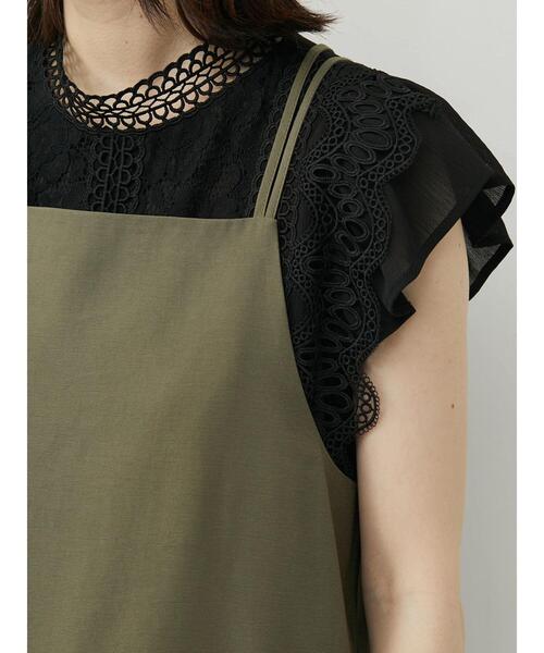 Green　Parks（グリーンパークス）の「・ELENCARE DUE バッククロスキャミワンピース（ワンピース・レディース・ブラック/カーキ/イエロー・FREE）」の20枚目の写真