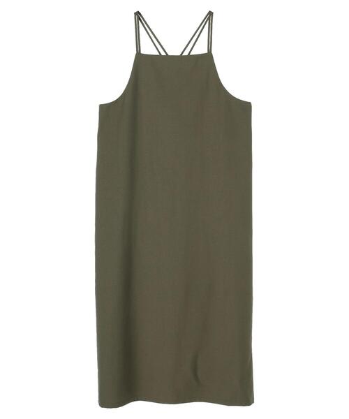 Green　Parks（グリーンパークス）の「・ELENCARE DUE バッククロスキャミワンピース（ワンピース・レディース・ブラック/カーキ/イエロー・FREE）」の15枚目の写真