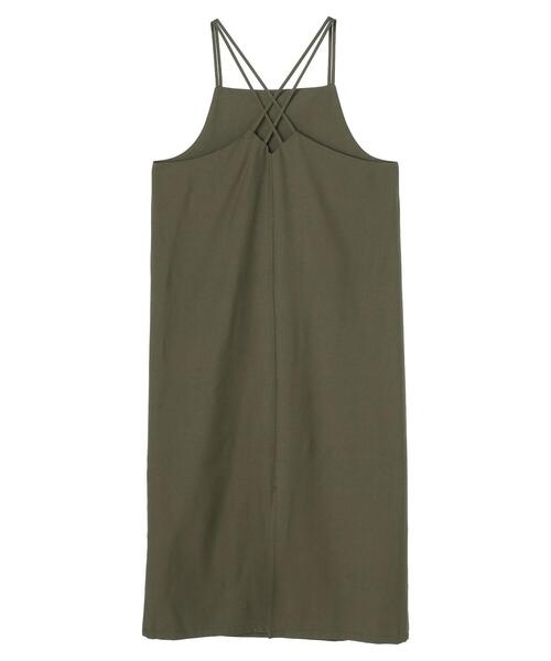 Green　Parks（グリーンパークス）の「・ELENCARE DUE バッククロスキャミワンピース（ワンピース・レディース・ブラック/カーキ/イエロー・FREE）」の9枚目の写真