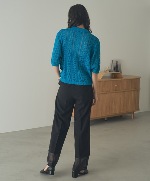VACANCY（ヴァカンシー）の「レイヤードシアースラックスパンツ（その他パンツ・レディース・ブラック/ライトグリーン/ブルー・SMALL/MEDIUM/LARGE）」の17枚目の写真