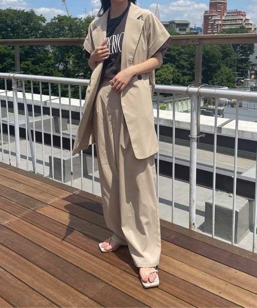 COLONY 2139（コロニートゥーワンスリーナイン）の「クレープタックパンツ / セットアップ可（その他パンツ・レディース・ブラック/ピンク/アイボリー/グレイッシュベージュ・FREE）」の11枚目の写真