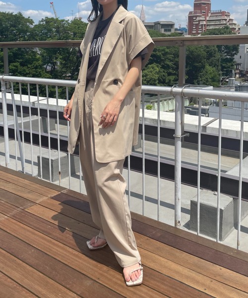 COLONY 2139（コロニートゥーワンスリーナイン）の「クレープタックパンツ / セットアップ可（その他パンツ・レディース・ブラック/ピンク/アイボリー/グレイッシュベージュ・FREE）」の13枚目の写真