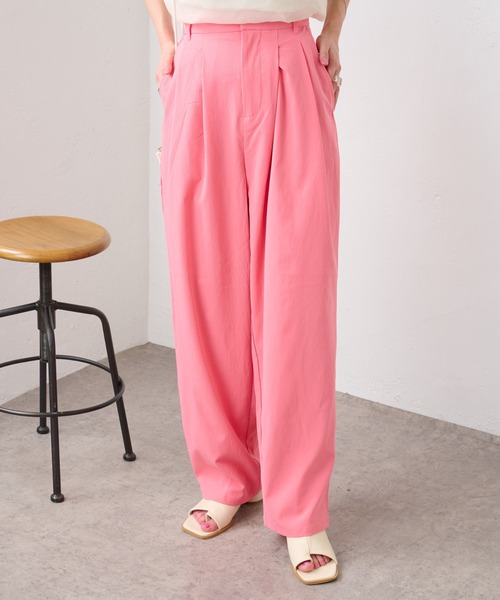 COLONY 2139（コロニートゥーワンスリーナイン）の「クレープタックパンツ / セットアップ可（その他パンツ・レディース・ブラック/ピンク/アイボリー/グレイッシュベージュ・FREE）」の22枚目の写真