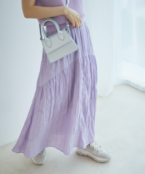 VIS（ビス）の「ニットドッキングワンピース（ワンピース・レディース・ブラック/ホワイト系その他/キナリ/ラベンダー・FREE/FS）」の6枚目の写真