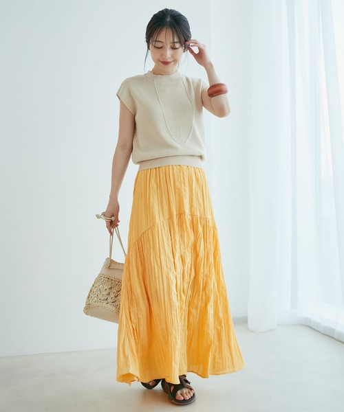 VIS（ビス）の「ニットドッキングワンピース（ワンピース・レディース・ブラック/ホワイト系その他/キナリ/ラベンダー・FREE/FS）」の20枚目の写真