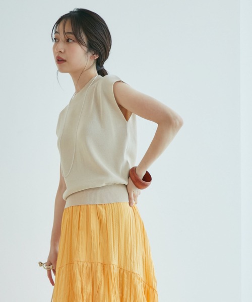 VIS（ビス）の「ニットドッキングワンピース（ワンピース・レディース・ブラック/ホワイト系その他/キナリ/ラベンダー・FREE/FS）」の10枚目の写真