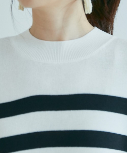 VIS（ビス）の「ニットドッキングワンピース（ワンピース・レディース・ブラック/ホワイト系その他/キナリ/ラベンダー・FREE/FS）」の11枚目の写真