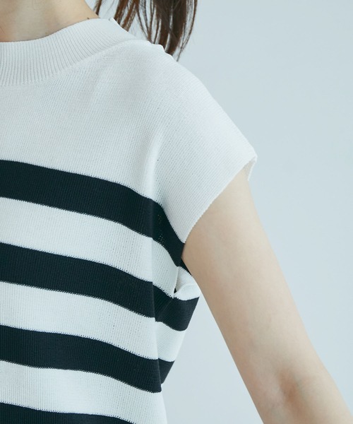 VIS（ビス）の「ニットドッキングワンピース（ワンピース・レディース・ブラック/ホワイト系その他/キナリ/ラベンダー・FREE/FS）」の5枚目の写真