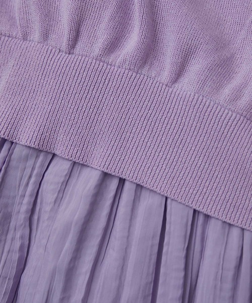 VIS（ビス）の「ニットドッキングワンピース（ワンピース・レディース・ブラック/ホワイト系その他/キナリ/ラベンダー・FREE/FS）」の9枚目の写真