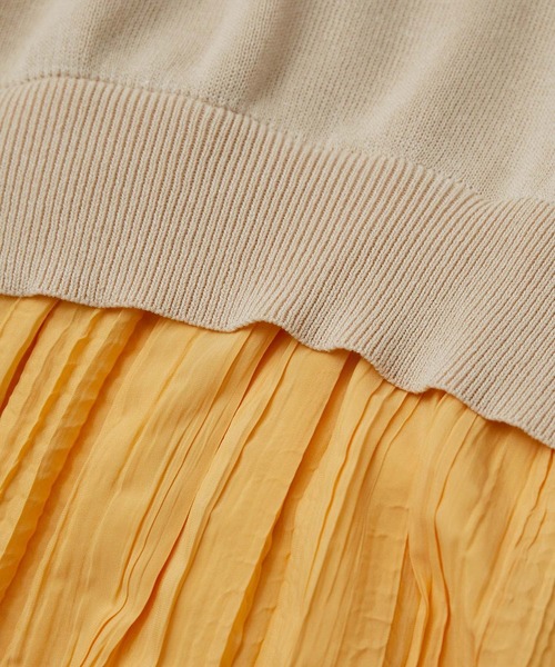 VIS（ビス）の「ニットドッキングワンピース（ワンピース・レディース・ブラック/ホワイト系その他/キナリ/ラベンダー・FREE/FS）」の12枚目の写真