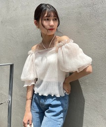 one after another NICE CLAUP | 前後WAYシアキャンディスリーブトップス(シャツ/ブラウス)