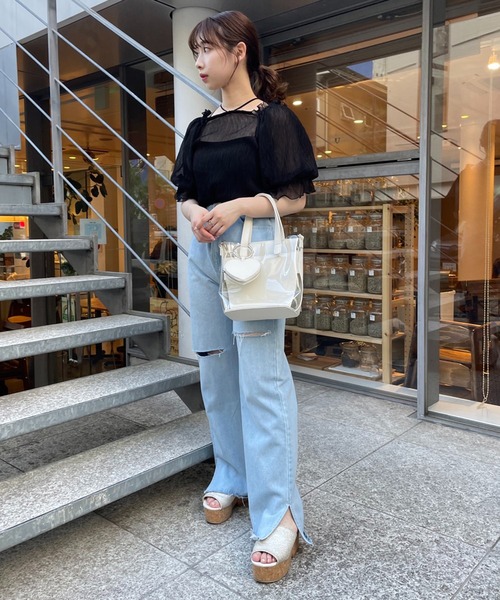 one after another NICE CLAUP(ワンアフターアナザーナイスクラップ)の「前後WAYシアキャンディスリーブトップス(シャツ/ブラウス・レディース・ブラック/ベージュ/アイボリー/ベージュ系その他・FREE)」の19枚目の写真