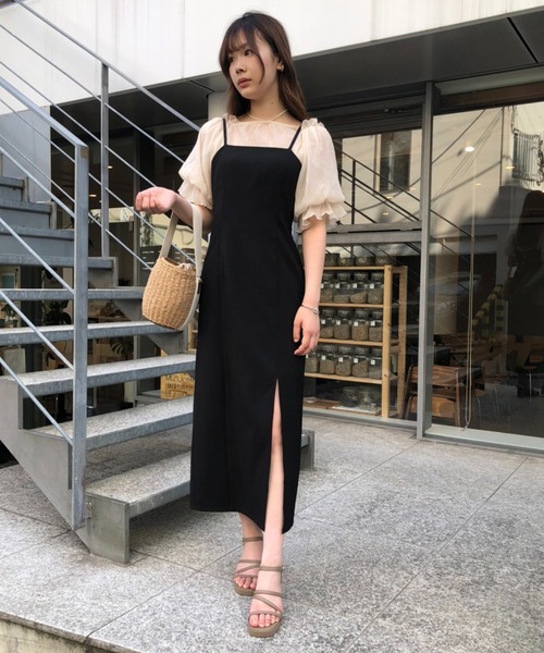 one after another NICE CLAUP(ワンアフターアナザーナイスクラップ)の「前後WAYシアキャンディスリーブトップス(シャツ/ブラウス・レディース・ブラック/ベージュ/アイボリー/ベージュ系その他・FREE)」の8枚目の写真