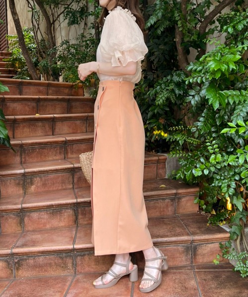 one after another NICE CLAUP(ワンアフターアナザーナイスクラップ)の「前後WAYシアキャンディスリーブトップス(シャツ/ブラウス・レディース・ブラック/ベージュ/アイボリー/ベージュ系その他・FREE)」の18枚目の写真