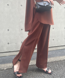 Rouge vif | 【セットアップ対応】サイドスリットパンツ(その他パンツ)