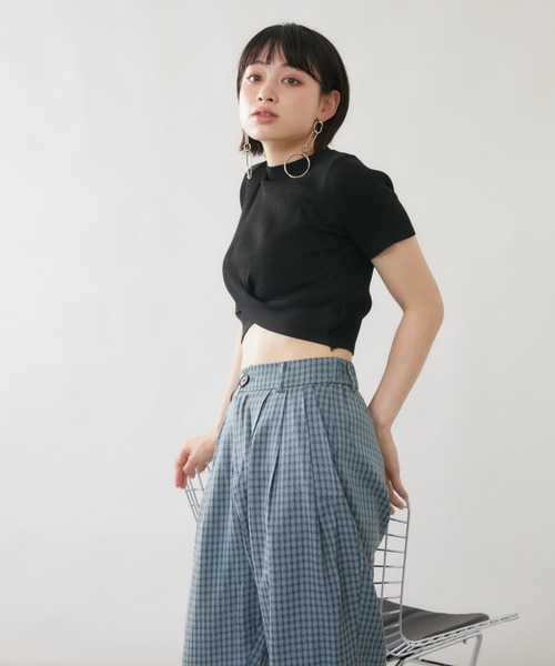 mebole(メボレ)の「クロスデザインプルオーバー(Tシャツ/カットソー・レディース・ライトグリーン/アイボリー/ブルー/ブラック/ホワイト・FREE)」の13枚目の写真