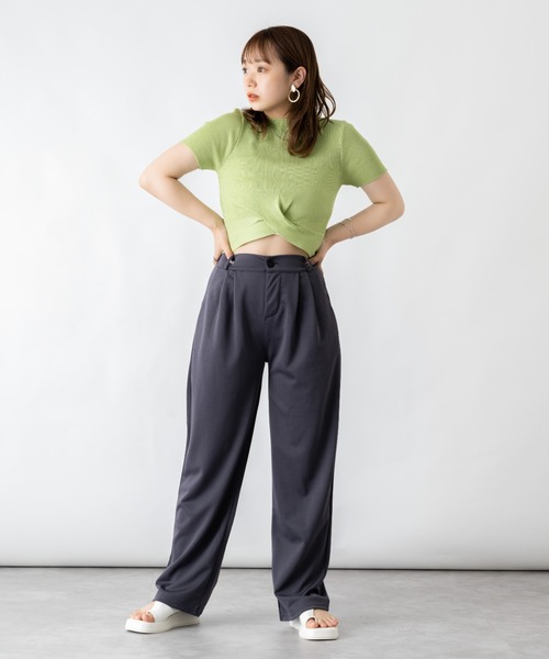 mebole(メボレ)の「クロスデザインプルオーバー(Tシャツ/カットソー・レディース・ライトグリーン/アイボリー/ブルー/ブラック/ホワイト・FREE)」の21枚目の写真