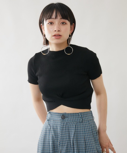mebole(メボレ)の「クロスデザインプルオーバー(Tシャツ/カットソー・レディース・ライトグリーン/アイボリー/ブルー/ブラック/ホワイト・FREE)」の11枚目の写真