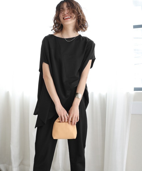 Bou Jeloud（ブージュルード）の「イージーセットアップ（セットアップ・レディース・ブラック/オフホワイト/カーキ・38）」の3枚目の写真