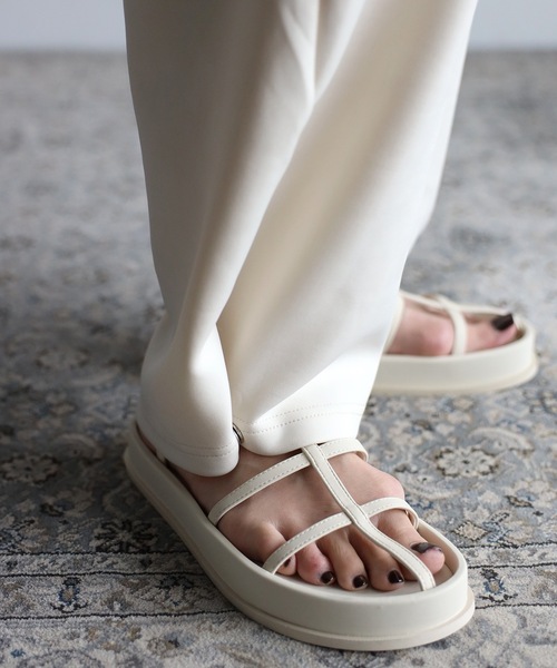 ap retro（アプレトロ）の「【_____m.weコラボ】ダイバーギャザータックワイドパンツ/裾ボタンパンツ　２WAYパンツ（その他パンツ・レディース・ブラック/グリーン/アイボリー/ブルー/ブラウン/グレイッシュブルー・FREE）」の11枚目の写真