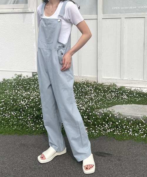 LE MORE（リモア）の「シャーベットカラーサロペット（サロペット/オーバーオール・レディース・ピンク/ブルー・FREE）」の4枚目の写真