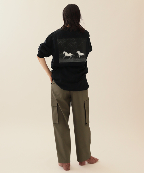 JANESMITH（ジェーンスミス）の「【JANE SMITH/ジェーンスミス】HORSE No.1 LONG SLEEVE T-SHIR：カットソー（Tシャツ/カットソー・レディース・ホワイト/ブラック・MEDIUM）」の6枚目の写真