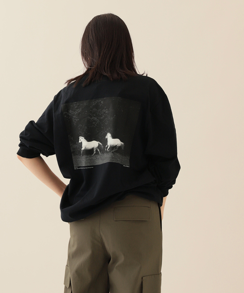JANESMITH（ジェーンスミス）の「【JANE SMITH/ジェーンスミス】HORSE No.1 LONG SLEEVE T-SHIR：カットソー（Tシャツ/カットソー・レディース・ホワイト/ブラック・MEDIUM）」の9枚目の写真