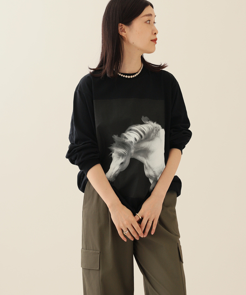 JANESMITH（ジェーンスミス）の「【JANE SMITH/ジェーンスミス】HORSE No.1 LONG SLEEVE T-SHIR：カットソー（Tシャツ/カットソー・レディース・ホワイト/ブラック・MEDIUM）」の10枚目の写真